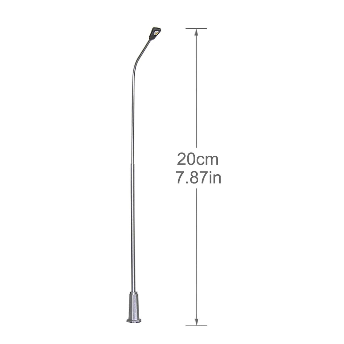 Model Railway Street Lamps: Metal, Warm White LED, Z, N, HO, OO, O Scale