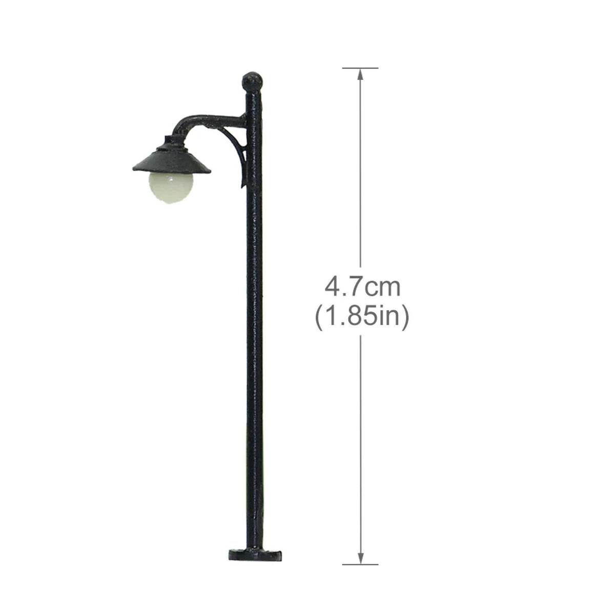 10pcs N Scale Street Lamp Posts 1:160 Warm LED Model Train Layout Lights