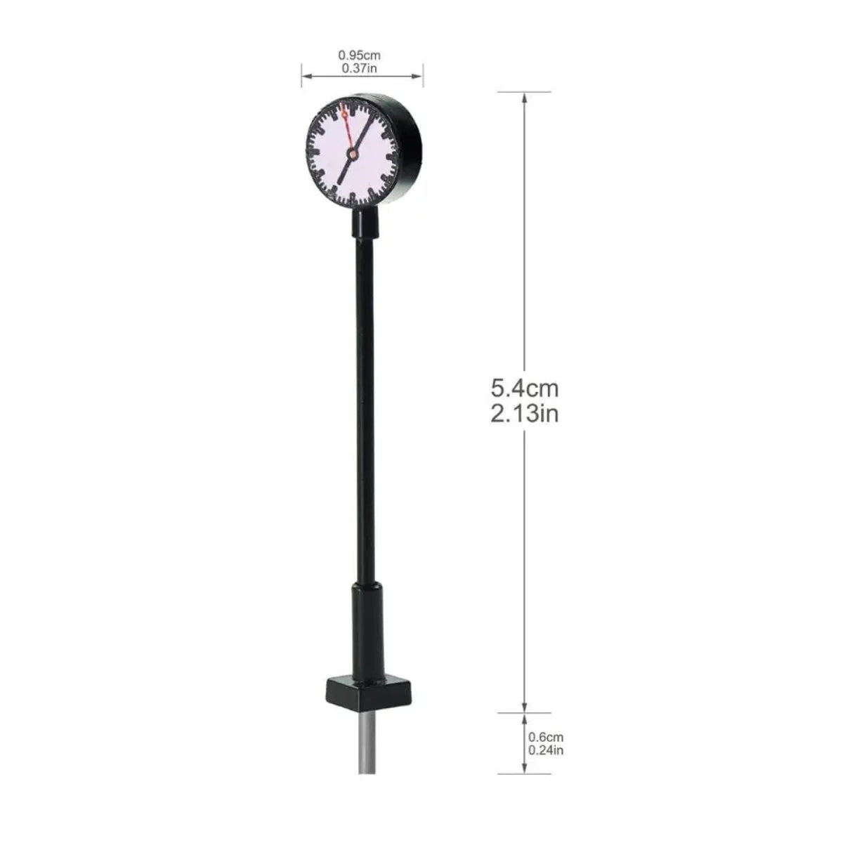 3V Warm White Platform Clock Lamps Metal Station Lights Set for Model Railways