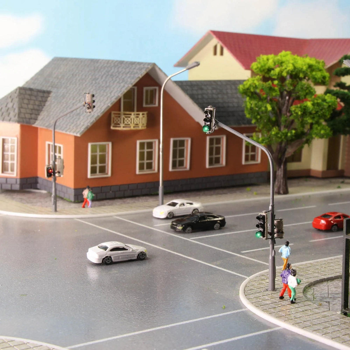 50pcs N Scale 1:160 Mini Model Cars Train Layout Plastic Vehicles Set
