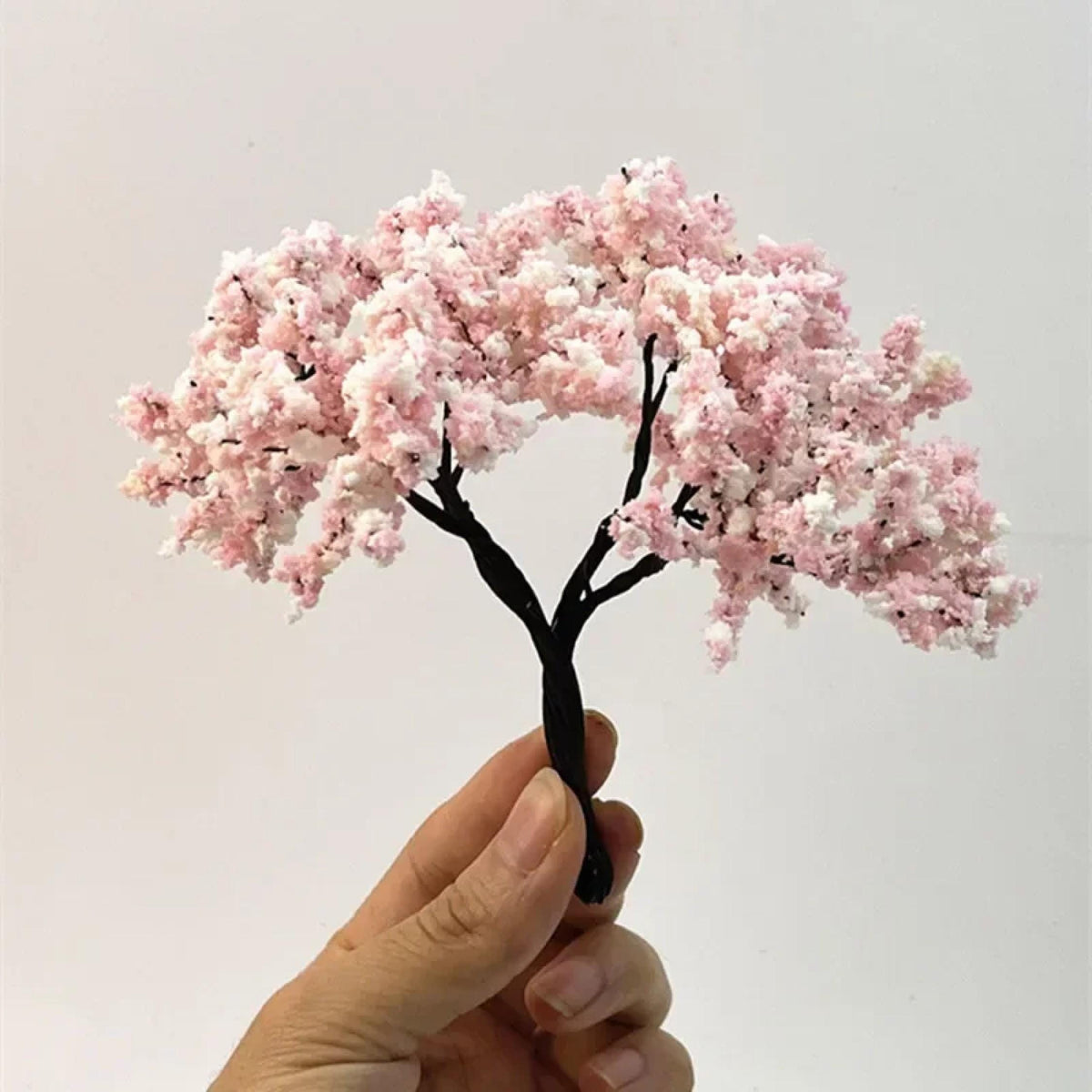 Miniature Cherry Blossom Tree: Wire Sakura Model for Diorama, Dollhouse