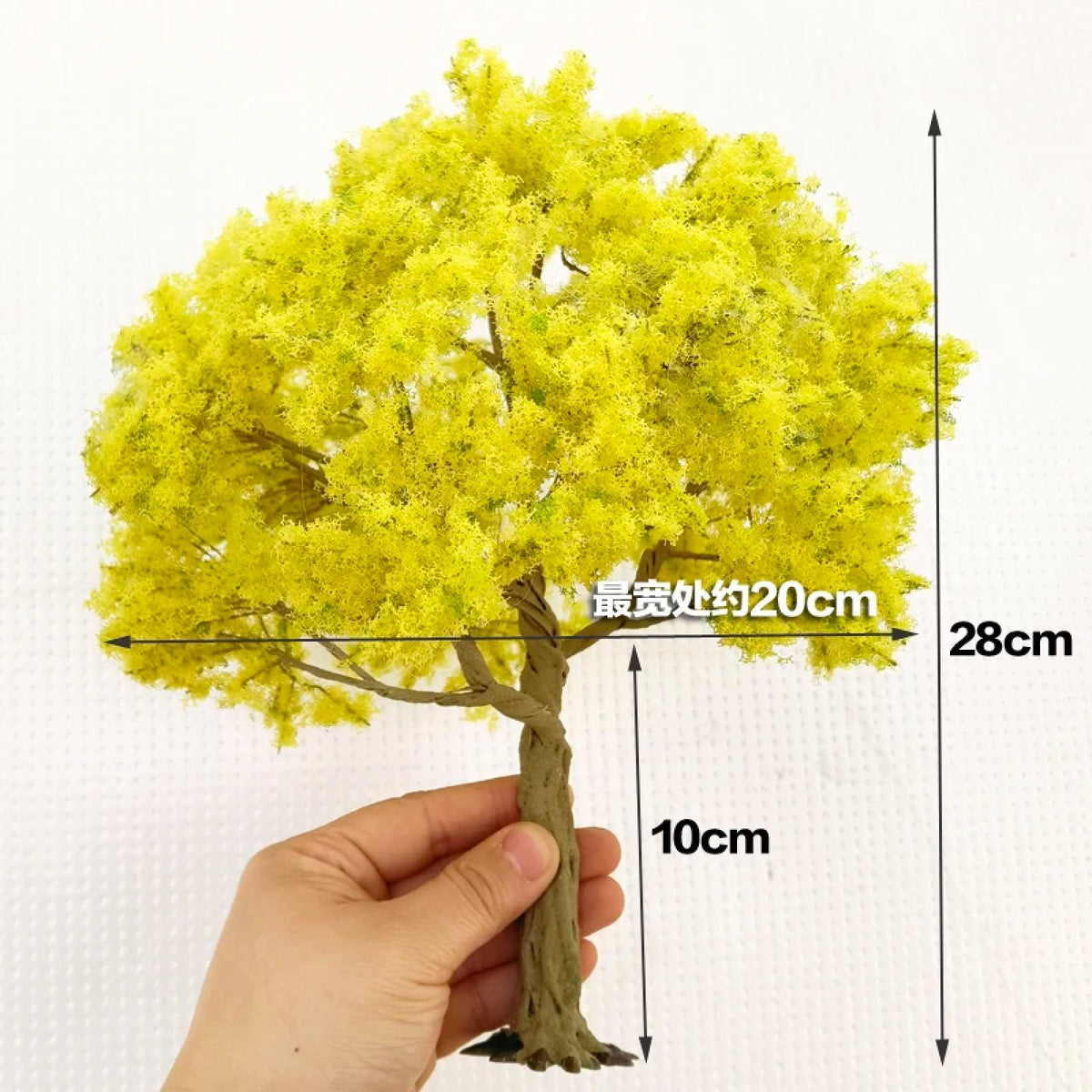 Ginkgo Tree Model: Wire Trunk DIY Dollhouse Miniature Decoration
