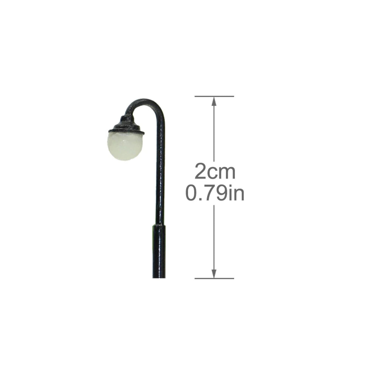 10pcs Z Scale 1:200 Model Railway Lamp Post Street Lights Warm White LEDs