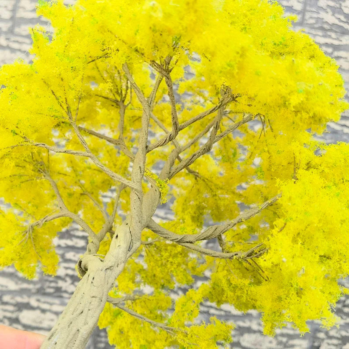 Ginkgo Tree Model: Wire Trunk DIY Dollhouse Miniature Decoration