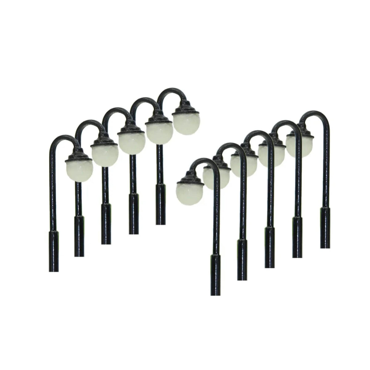 10pcs Z Scale 1:200 Model Railway Lamp Post Street Lights Warm White LEDs