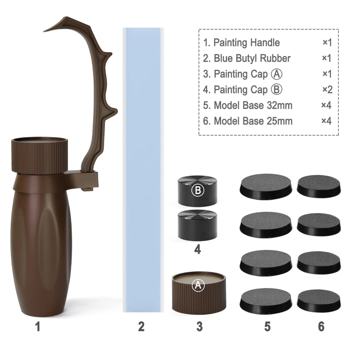 Miniature Painting Handle with Strong Clips: Handheld Model Holder