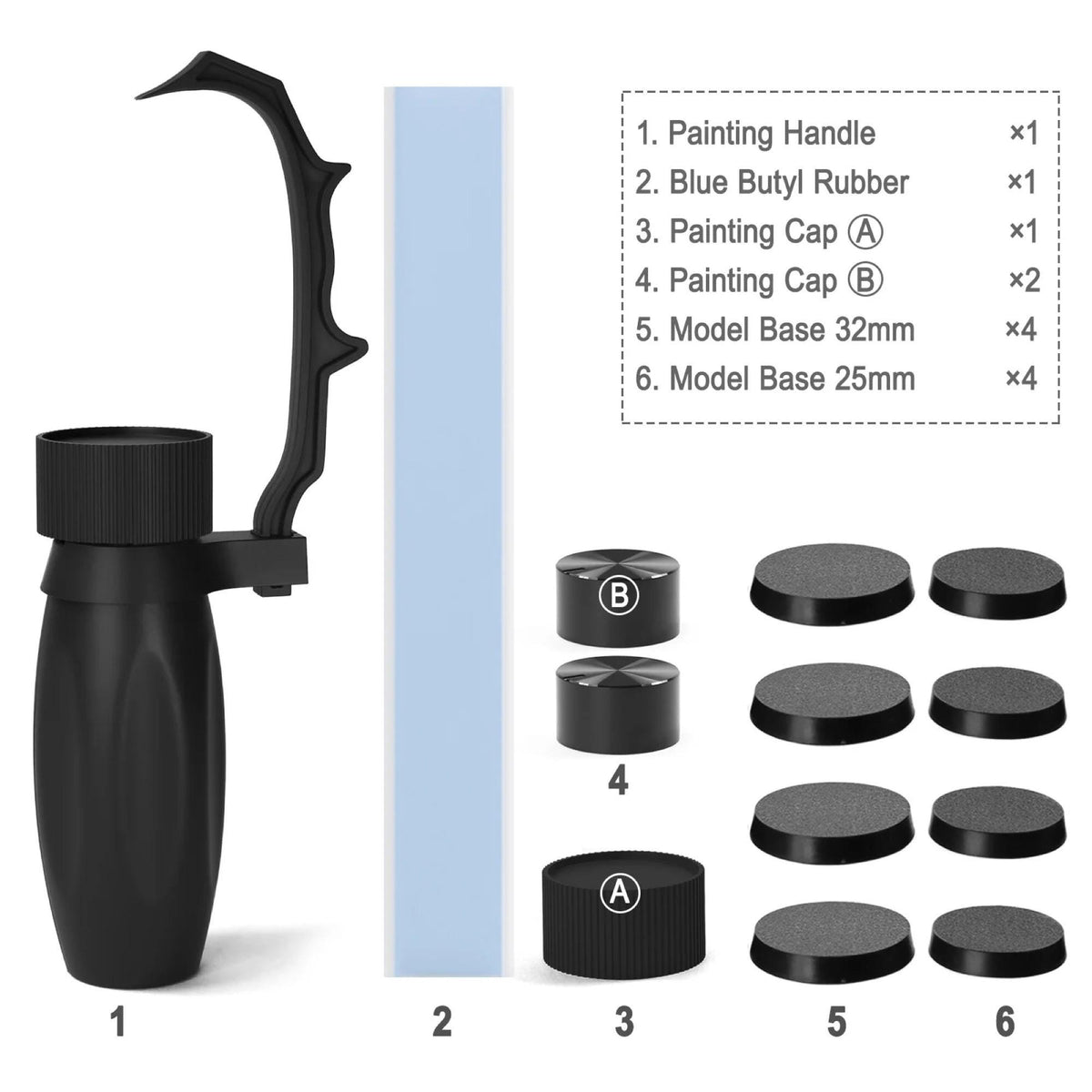 Miniature Painting Handle with Strong Clips: Handheld Model Holder