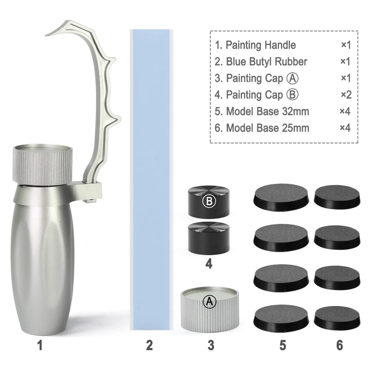 Miniature Painting Handle with Strong Clips: Handheld Model Holder