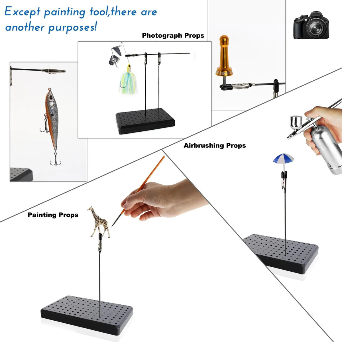 14x9 Holes Painting Stand Base Model Airbrush Holder Tool