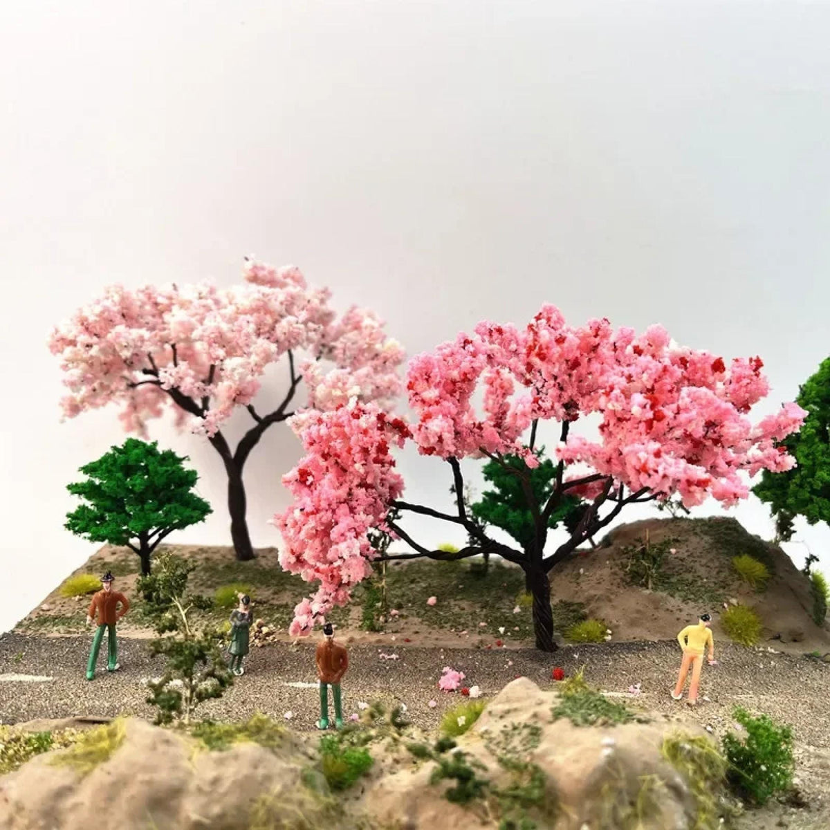 Miniature Cherry Blossom Tree: Wire Sakura Model for Diorama, Dollhouse