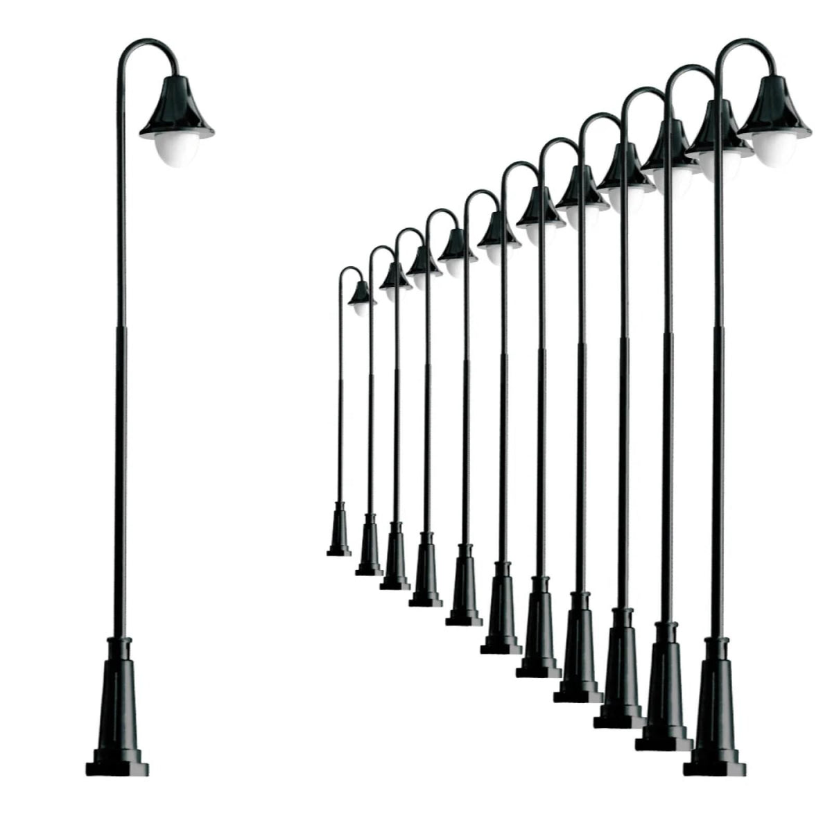 3pcs Miniature Garden LED Lamps – 12V Model Lights for Train Layout Diorama Scenery