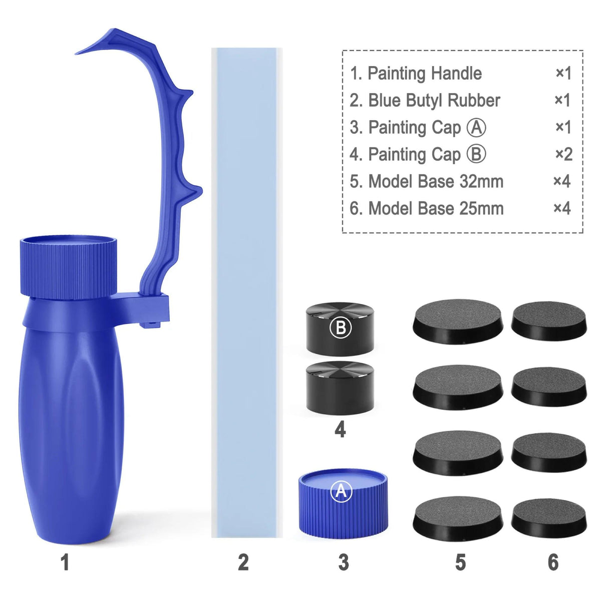 Miniature Painting Handle with Strong Clips: Handheld Model Holder