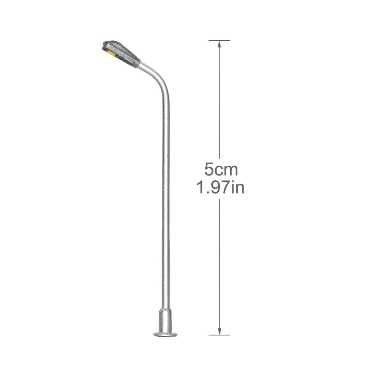 Model Railway Street Lamps: Metal, Warm White LED, Z, N, HO, OO, O Scale