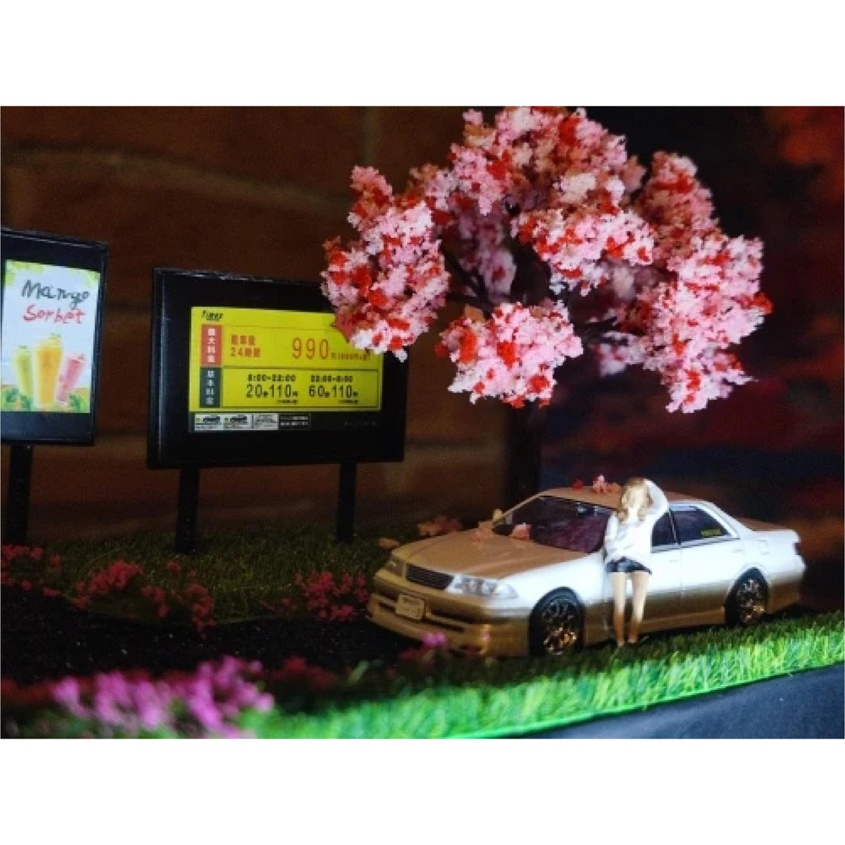Miniature Cherry Blossom Tree: Wire Sakura Model for Diorama, Dollhouse