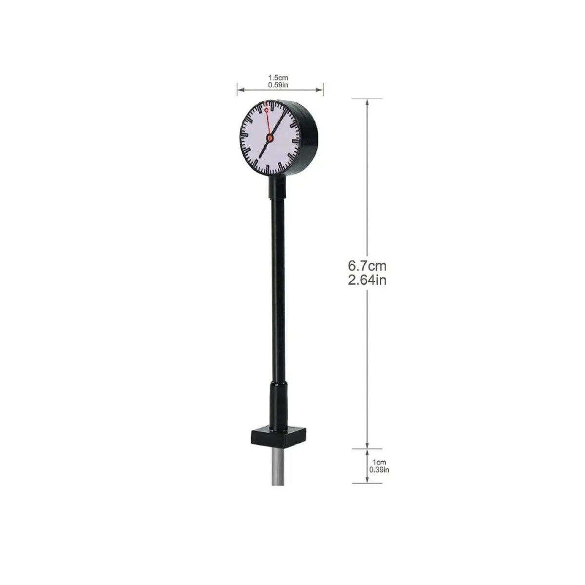 3V Warm White Platform Clock Lamps Metal Station Lights Set for Model Railways