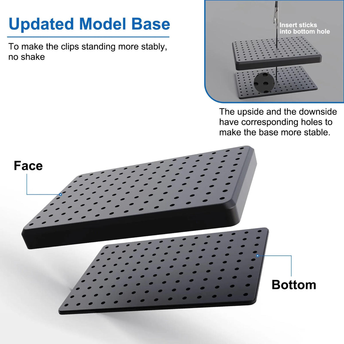 14x9 Holes Painting Stand Base Model Airbrush Holder Tool