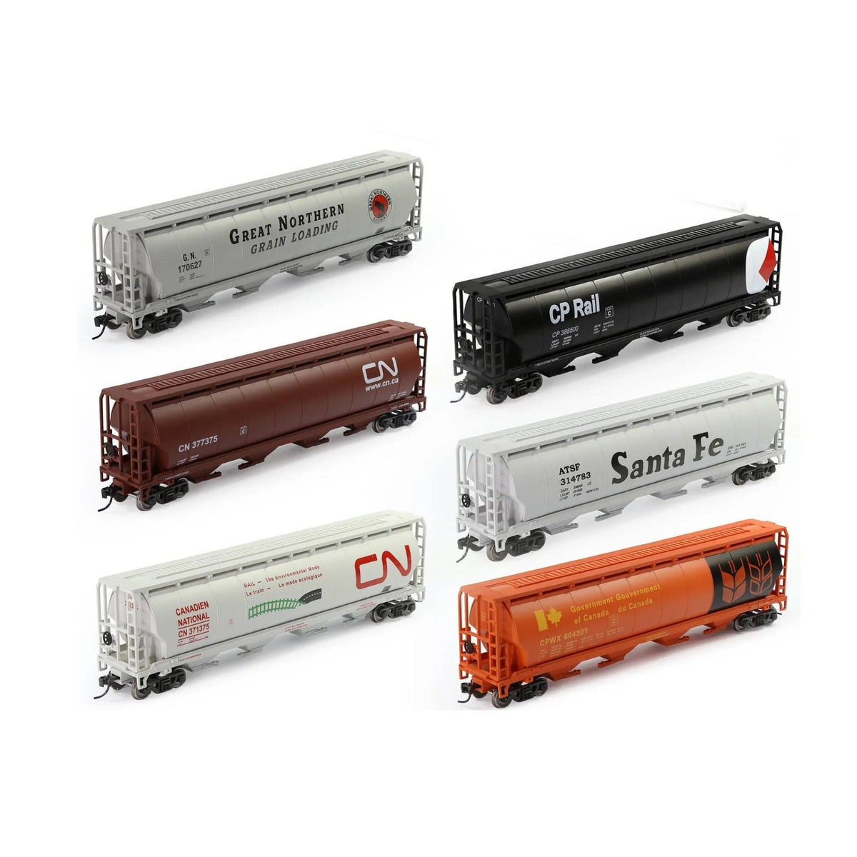 HO Scale 1:87 Grain Hopper Wagon 4-Bay Covered Freight Train Car Railway Model