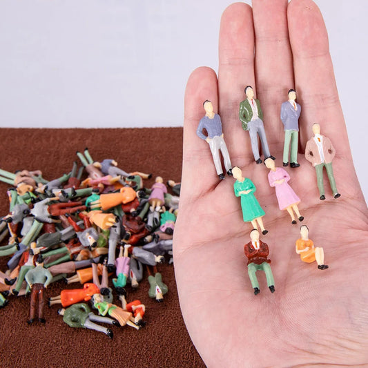 Army Green Model Trees: HO OO Scale Diorama Scenery - 100 Pcs