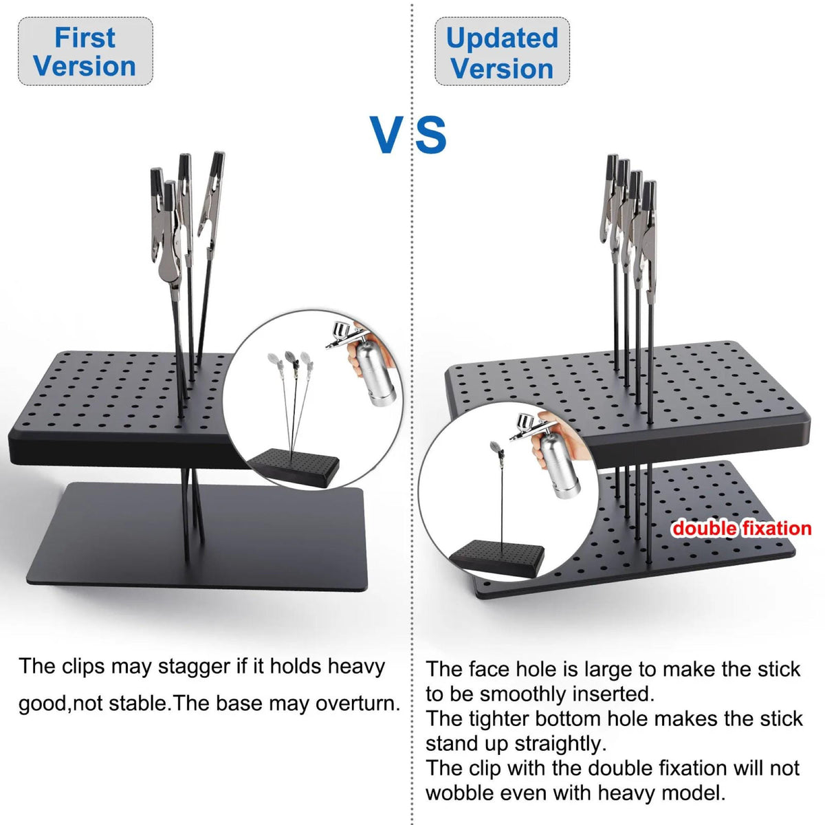14x9 Holes Painting Stand Base Model Airbrush Holder Tool